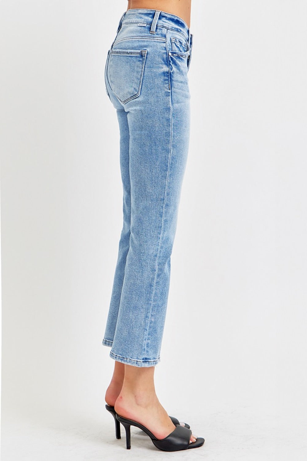 Gabriella Low-Rise Cropped Slim Straight Jeans | Risen