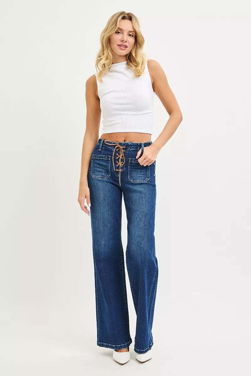 Mavis High-Rise Wide Leg Jeans | Risen