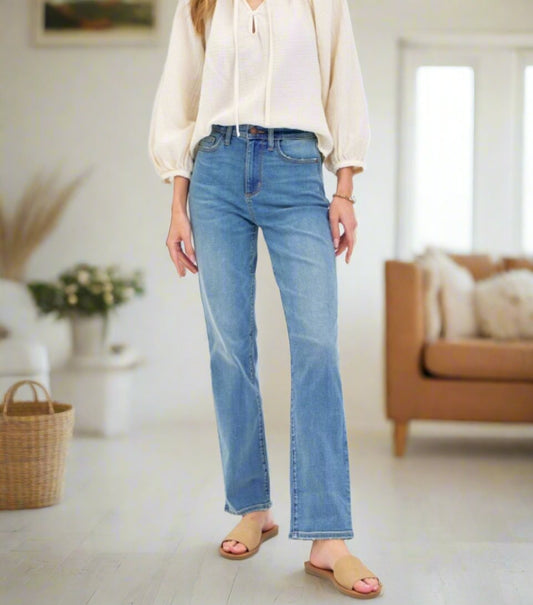 Amayah High-Waist Straight Jeans | Judy Blue