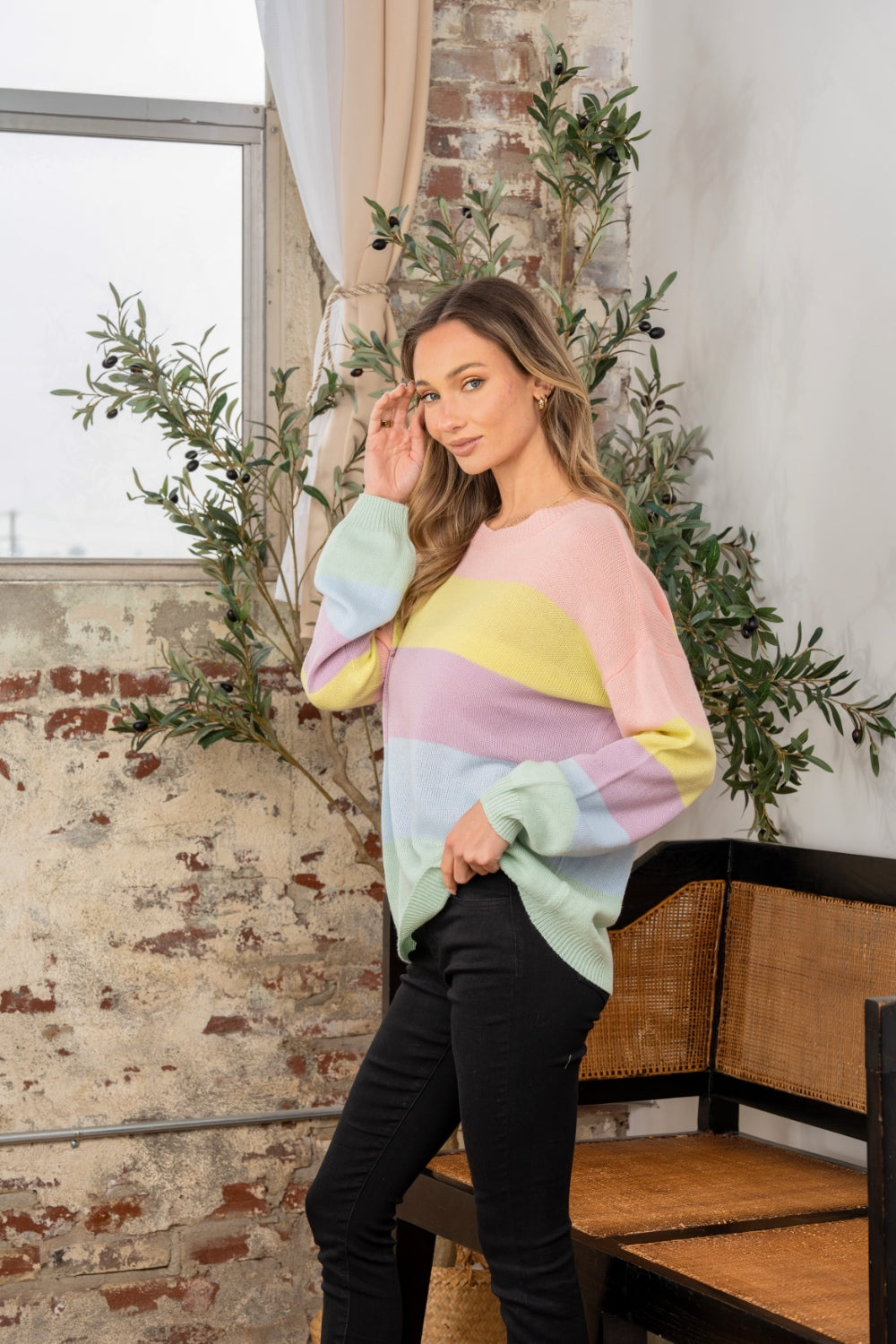 Hadlee Color Block Sweater