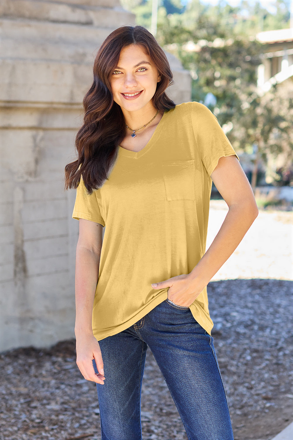 Bamboo V-Neck Top | Multiple Colors