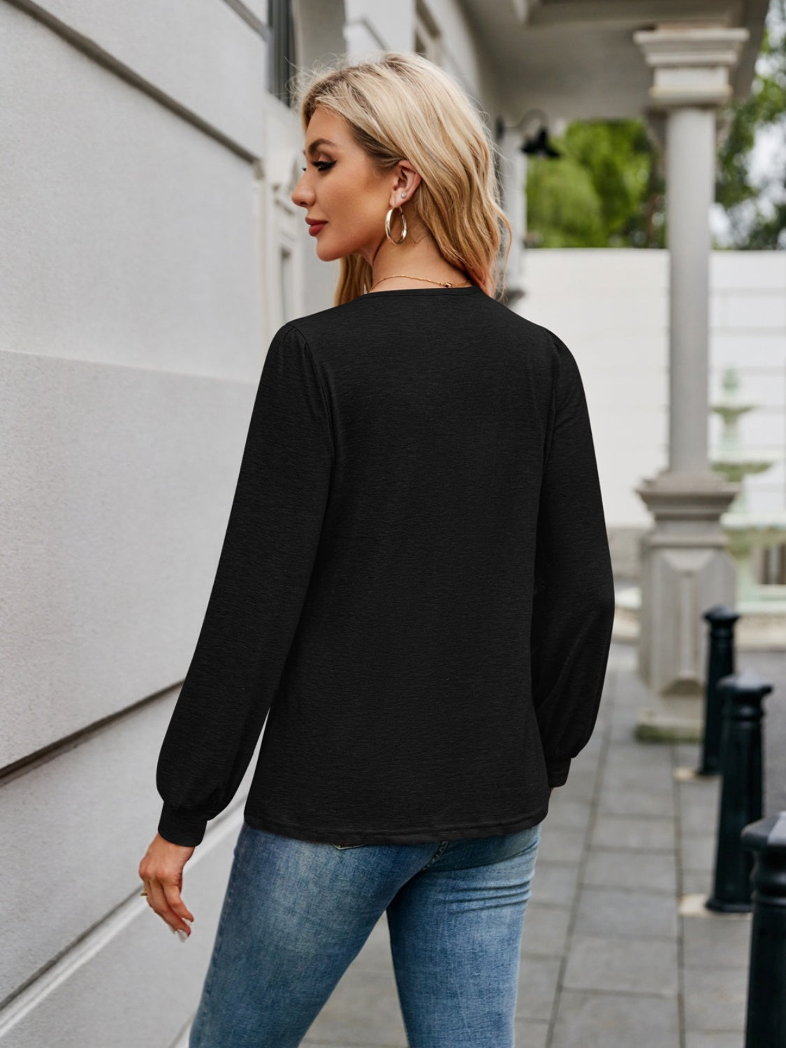 Zara V-Neck Long Sleeve Top | Multiple Colors