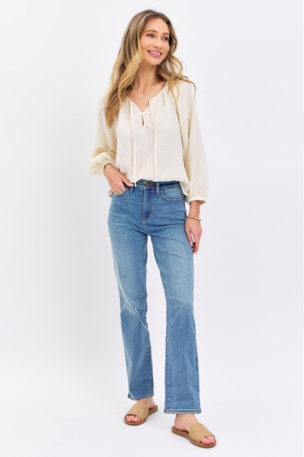 Amayah High-Waist Straight Jeans | Judy Blue