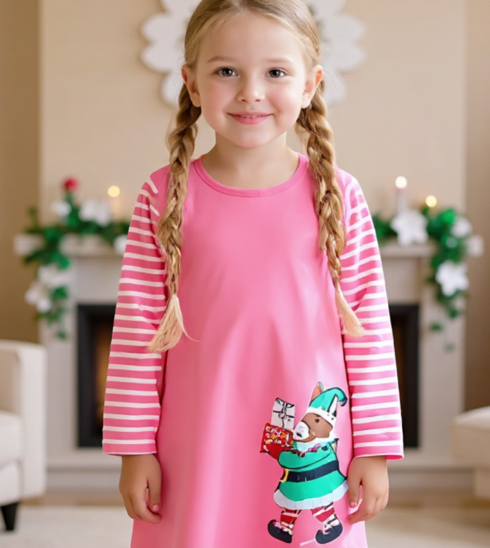 Christmas Embroidered Dress | Kid's