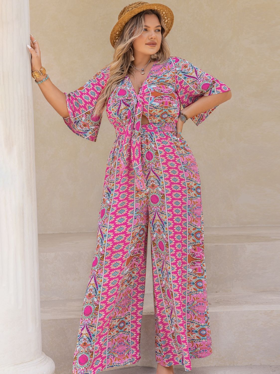 Georgia Wide Leg Jumpsuit | Curvy