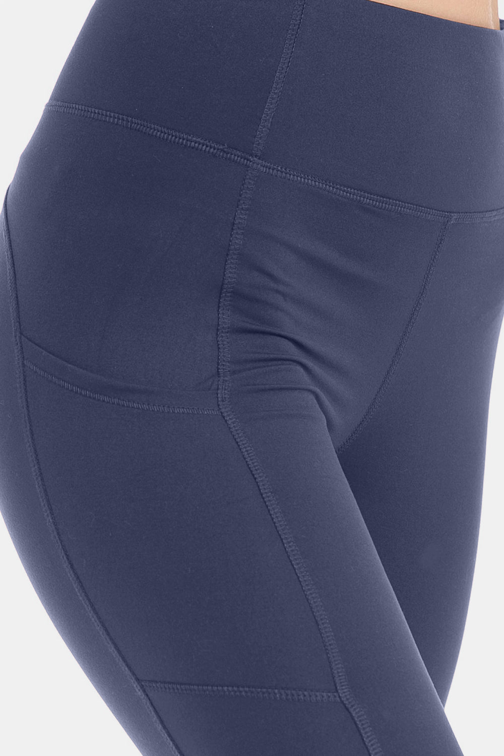 High-Waist Wide Waistband Leggings | Ink Blue