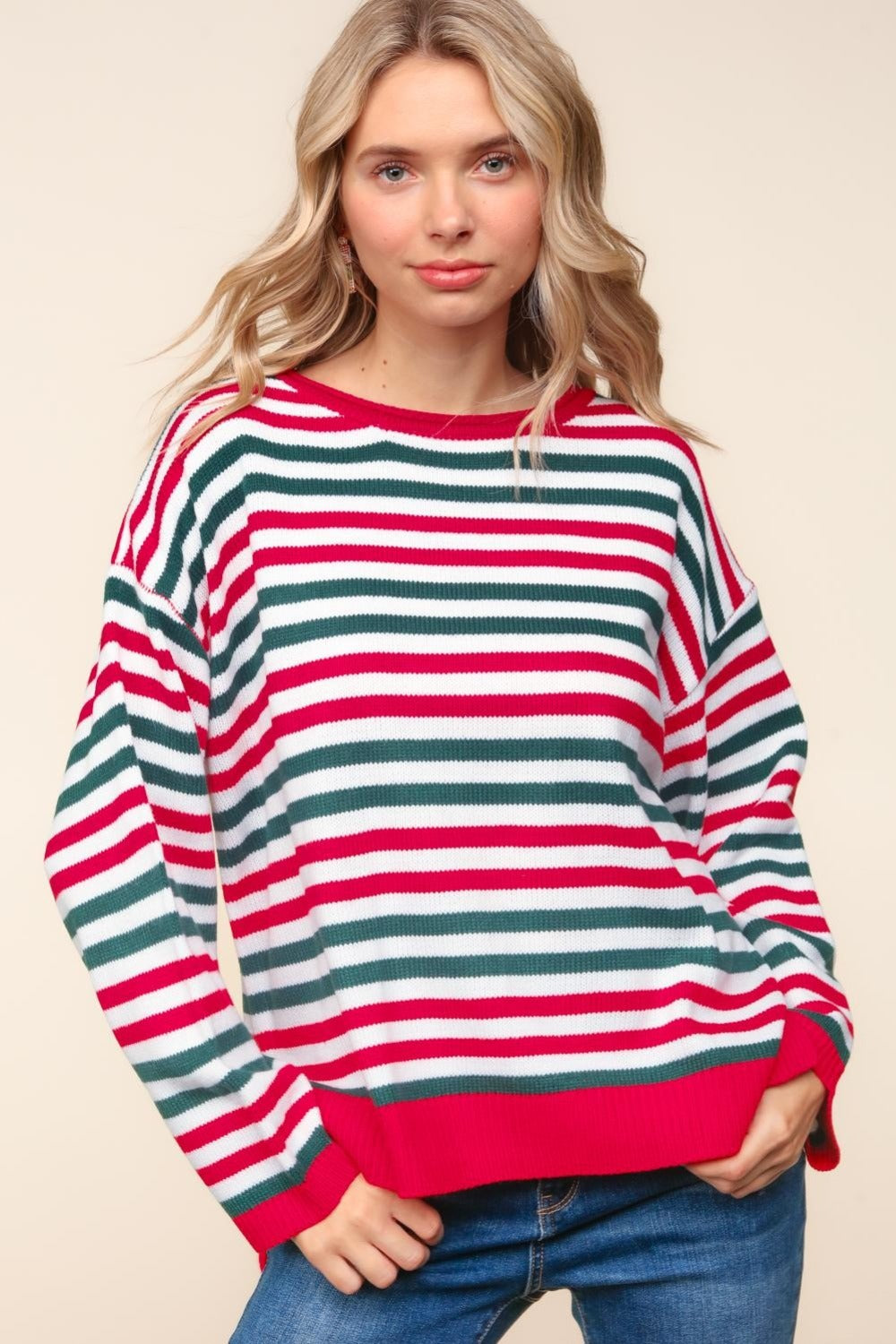 Emelia Striped Knit Top