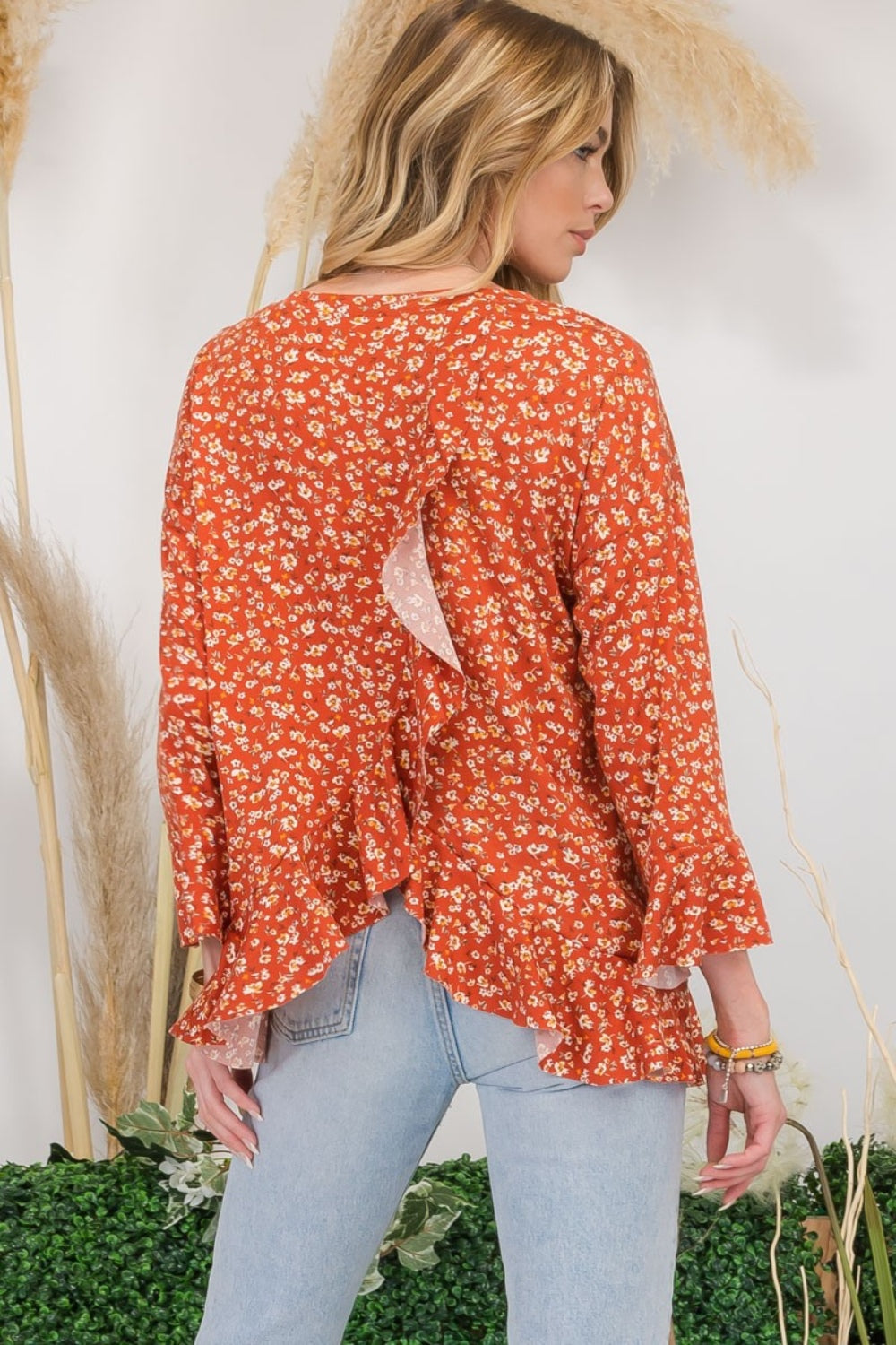 Kairi Floral Ruffle Top