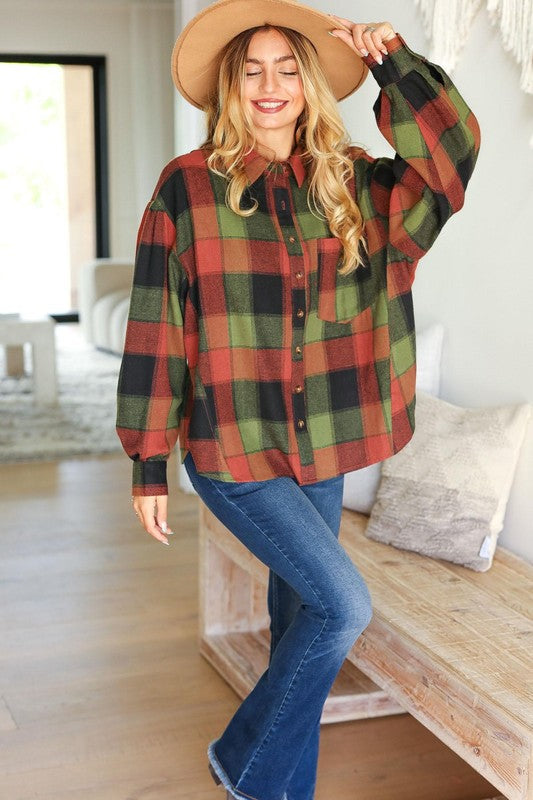 Rock'n Plaid Oversized Top