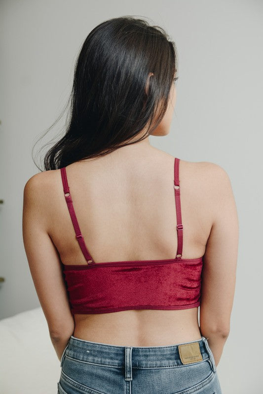 Gwendolyn Velvet & Lace Half Cami