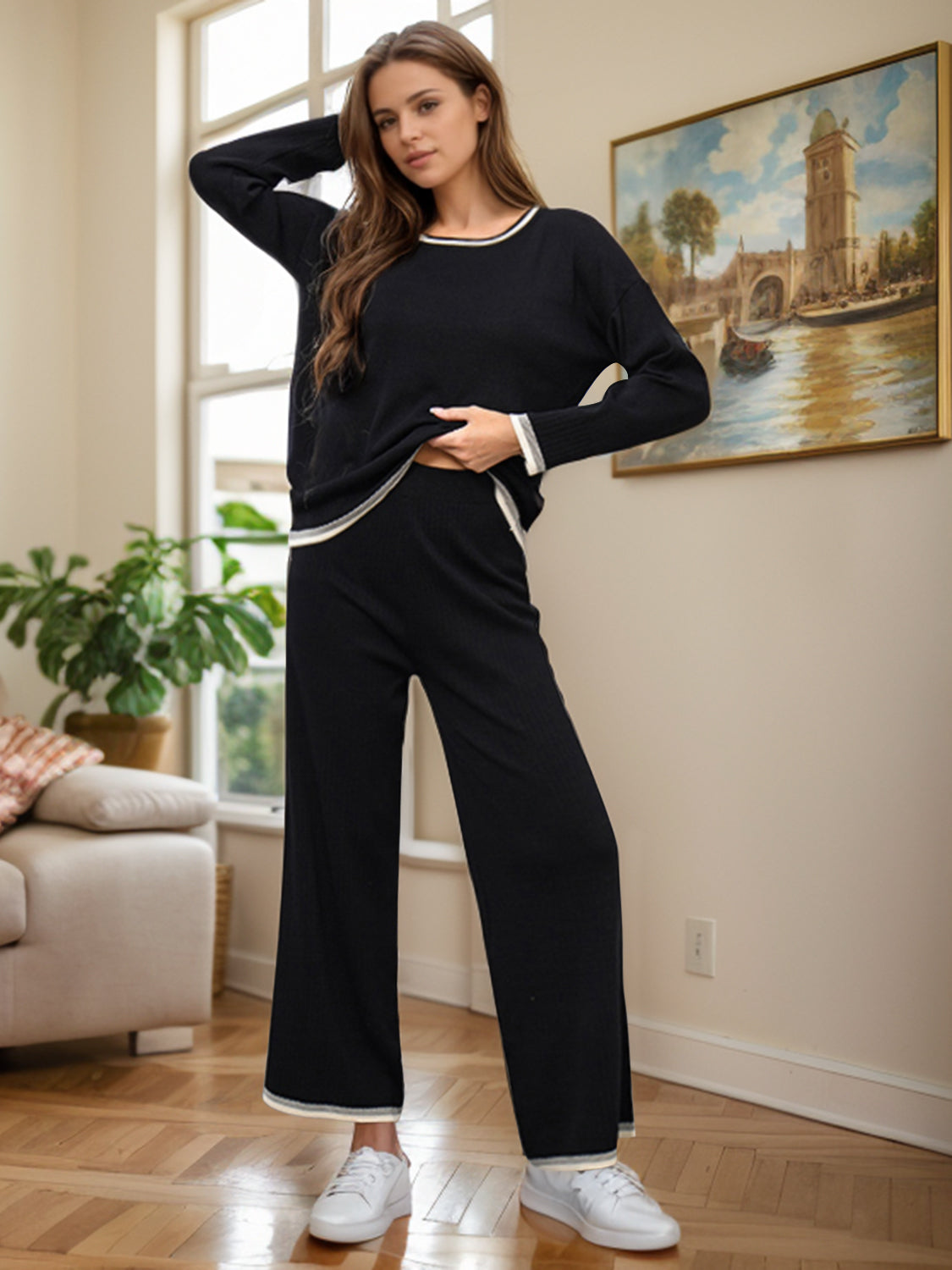 Trinity Top & Pants Sweater Set | Multiple Colors