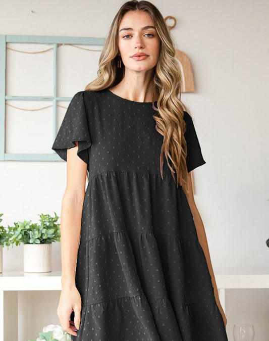 Swiss Dot Tiered Dress