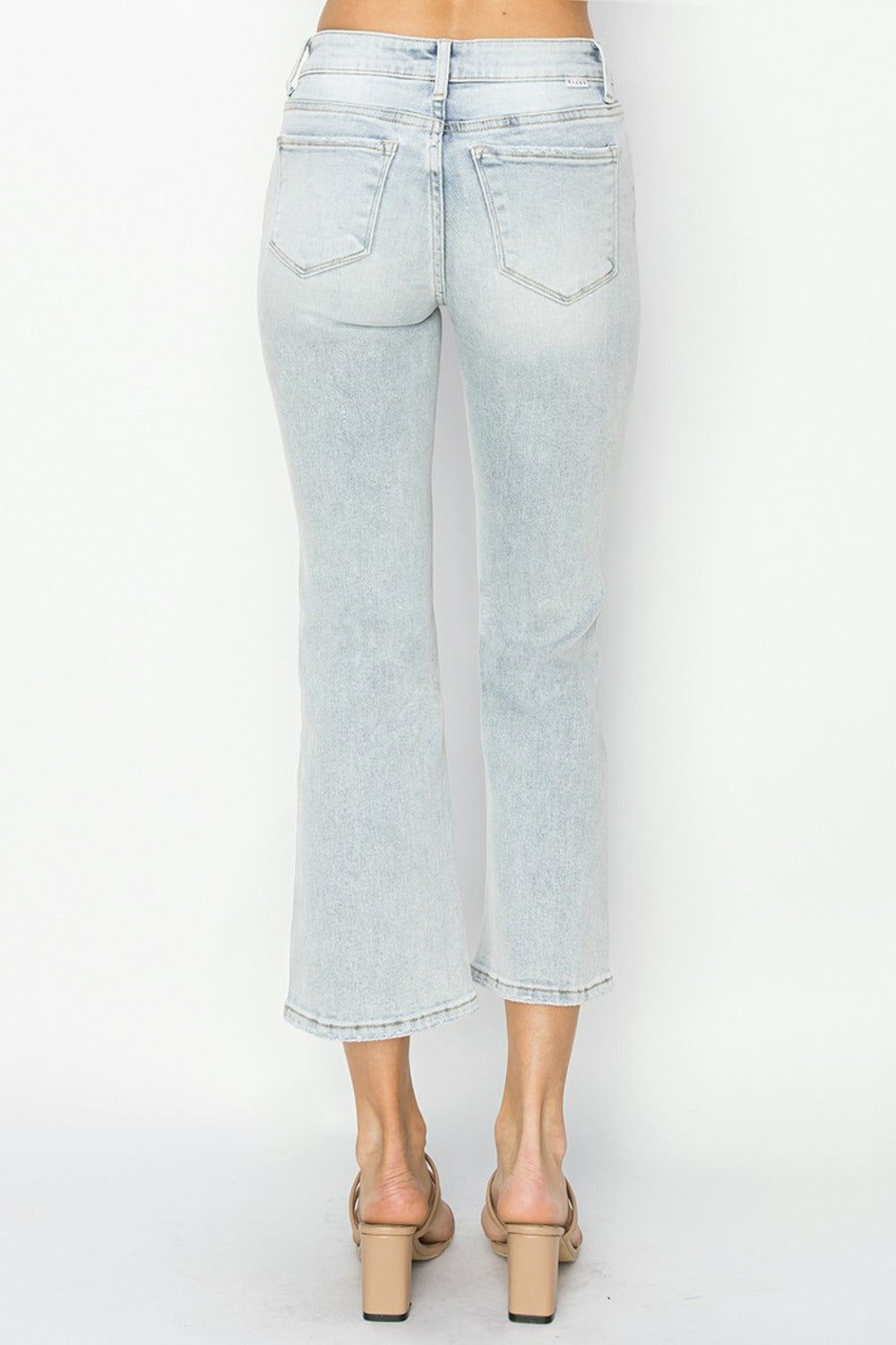 Hailey Mid-Rise Cropped Flare Jeans | Risen