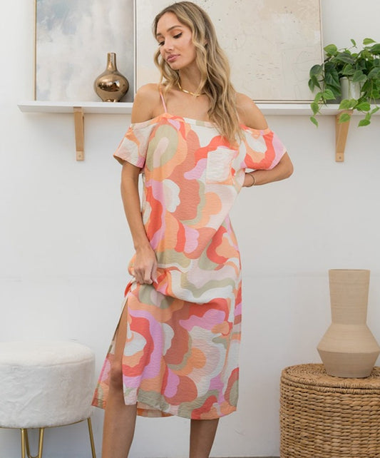 Jasmine Side Slit Midi Dress