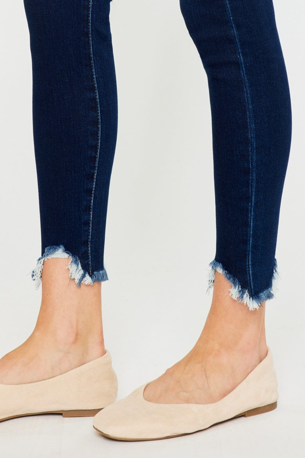 Ayleen High-Rise Frayed Ankle Skinny Jeans | Kancan