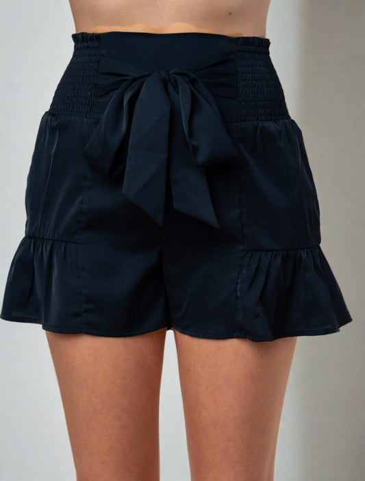 Alivia High-Waisted Smocked Shorts