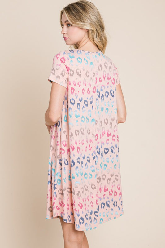 Leopard Short Sleeve Dress