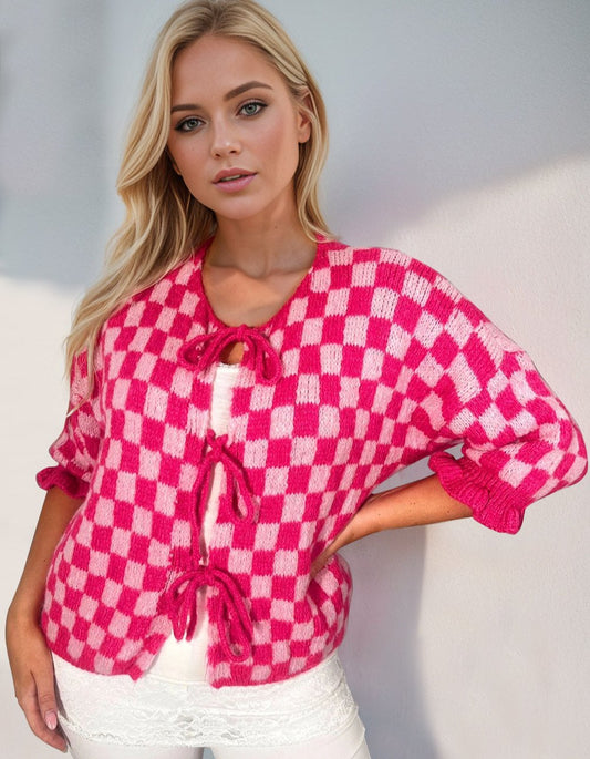 Abigail Checkered Cardigan | Multiple Colors