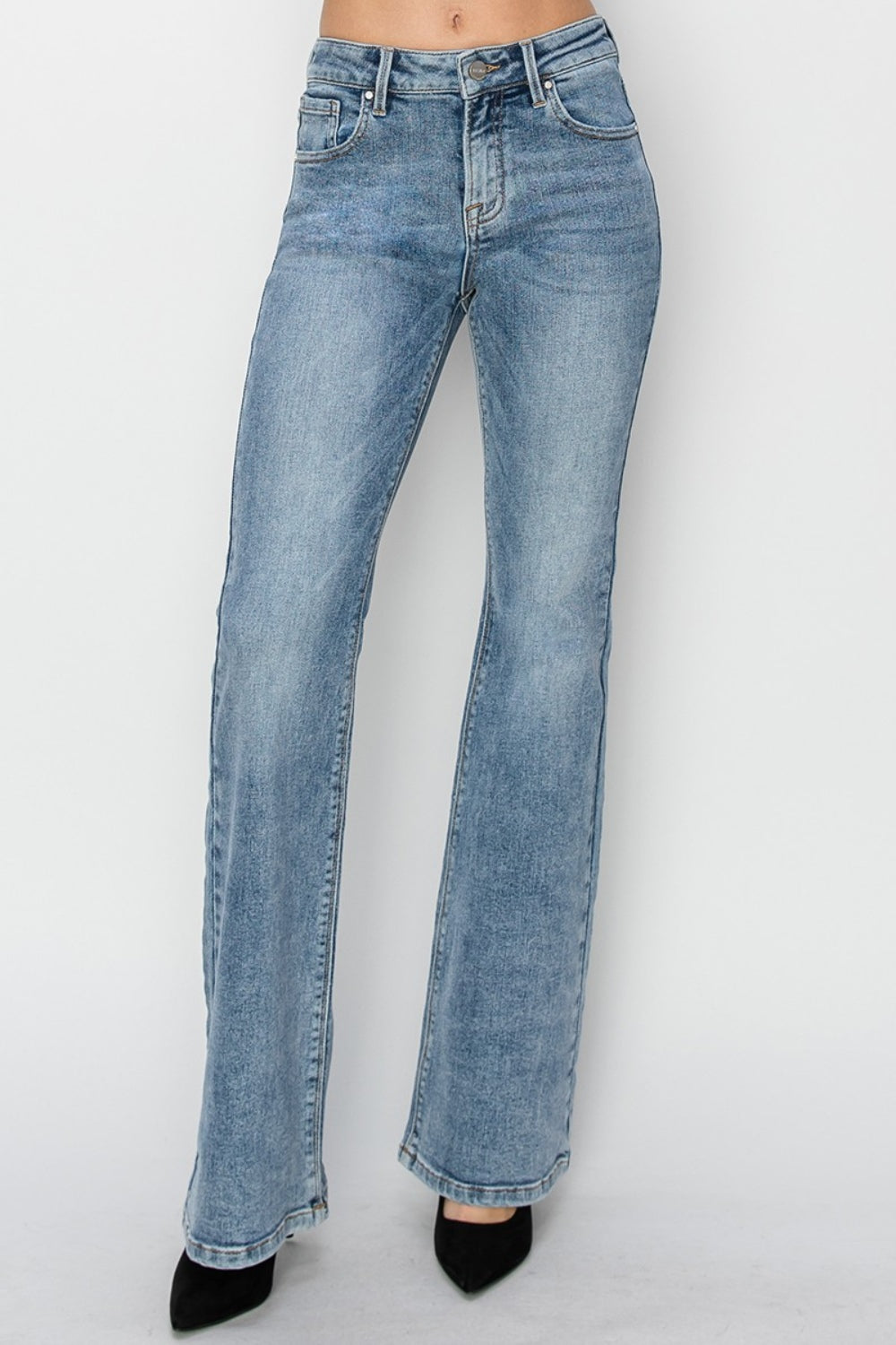 Avayah Mid-Rise Bootcut Jeans | Risen