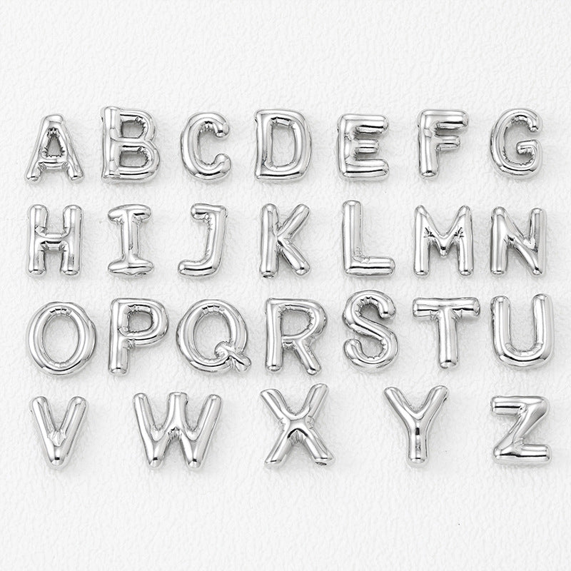 Bubble Letter Pendant Necklace