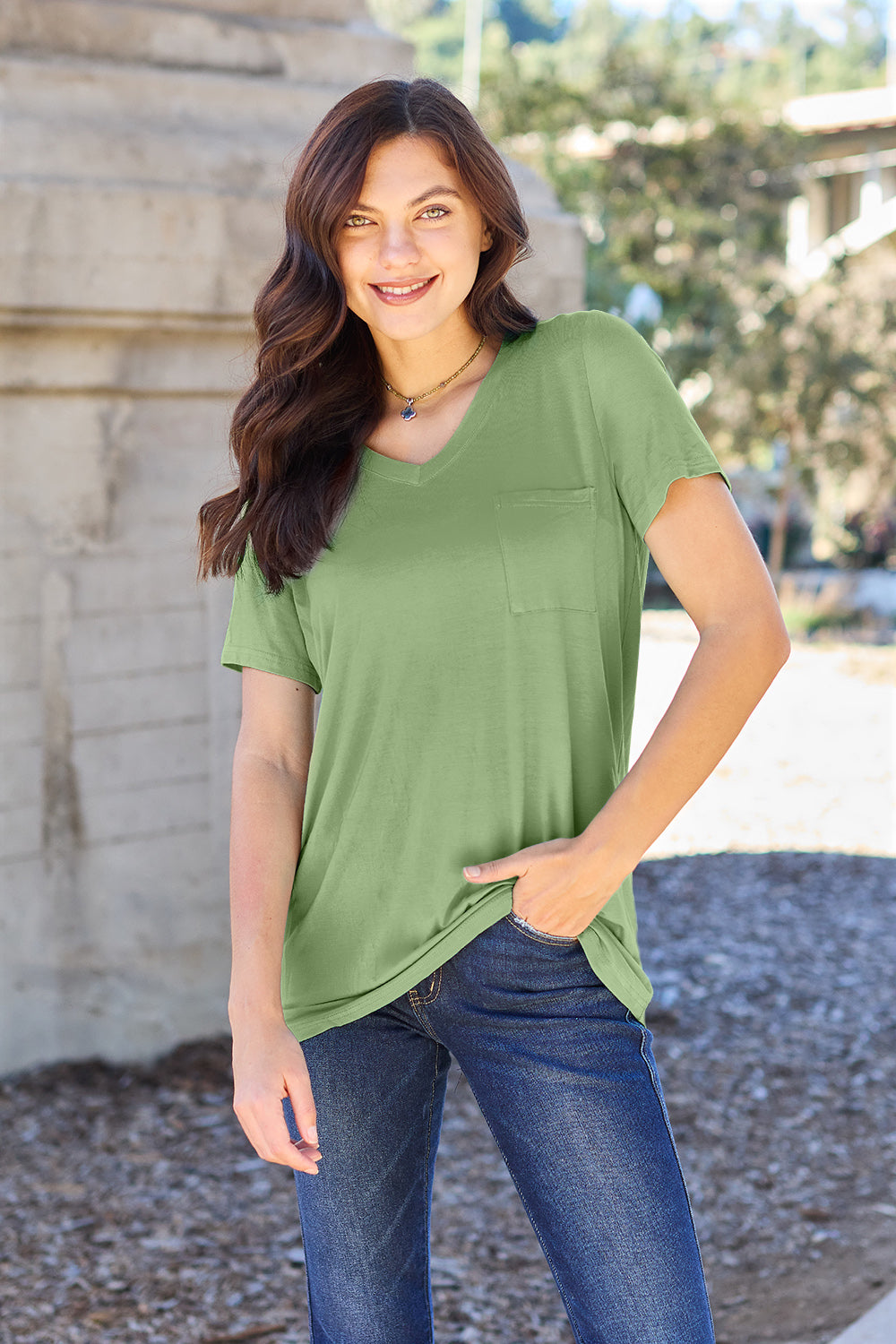 Bamboo V-Neck Top | Multiple Colors