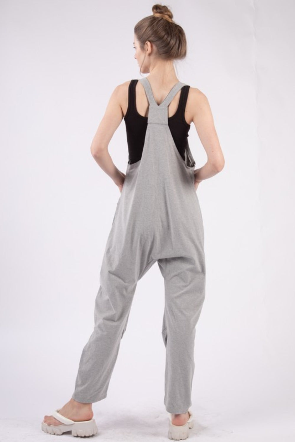 Jacqueline Plunge Sleeveless Jumpsuit