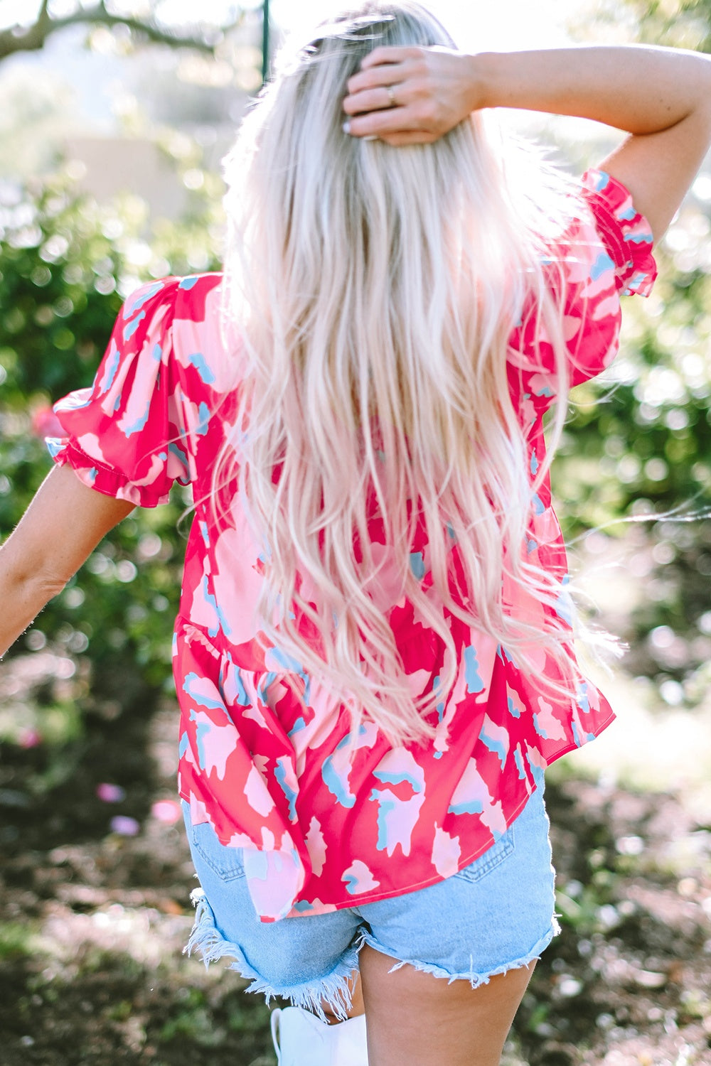 Hot Pink Peplum Blouse