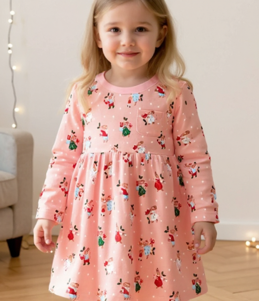 Pink Christmas Dress | Kid's