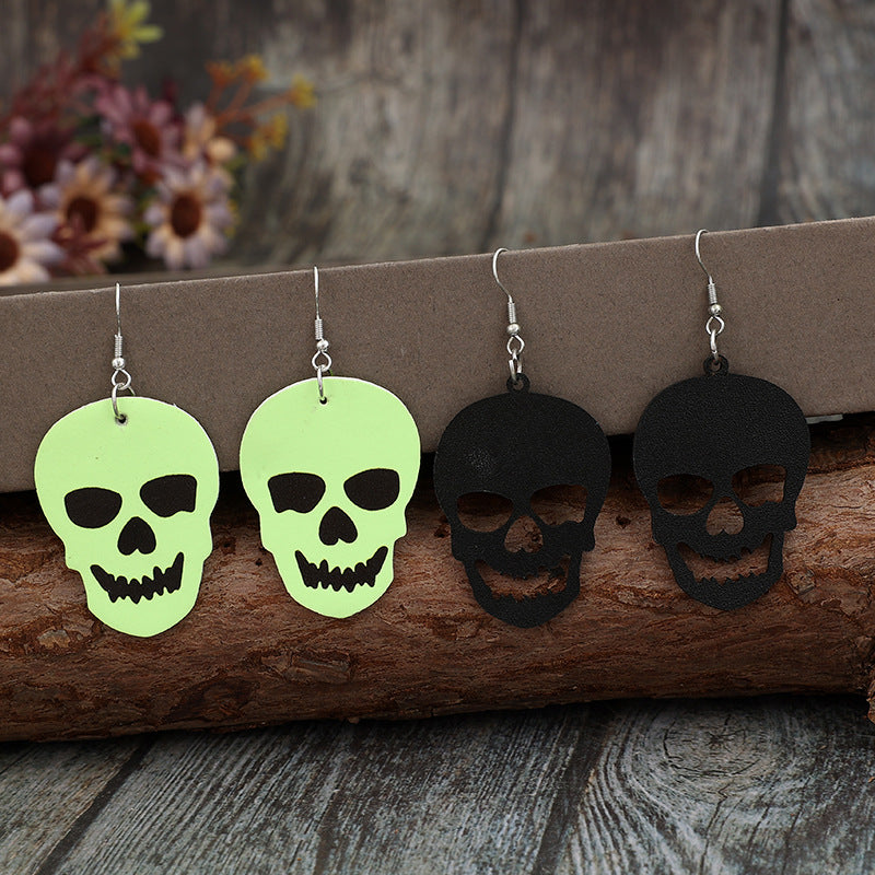 Skull Dangle Earrings Set