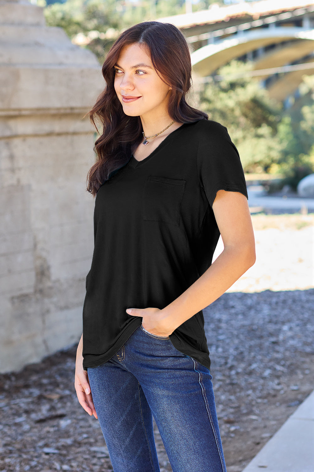 Bamboo V-Neck Top | Multiple Colors