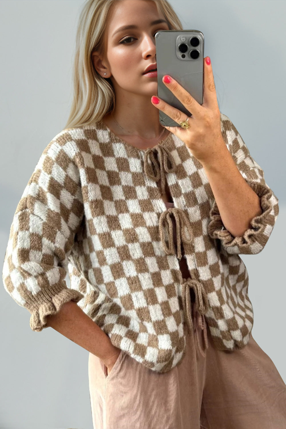 Abigail Checkered Cardigan | Multiple Colors