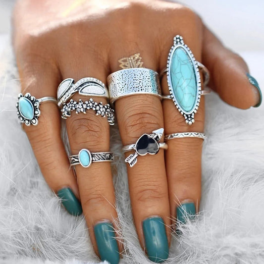 Ellis Turquoise Ring Set