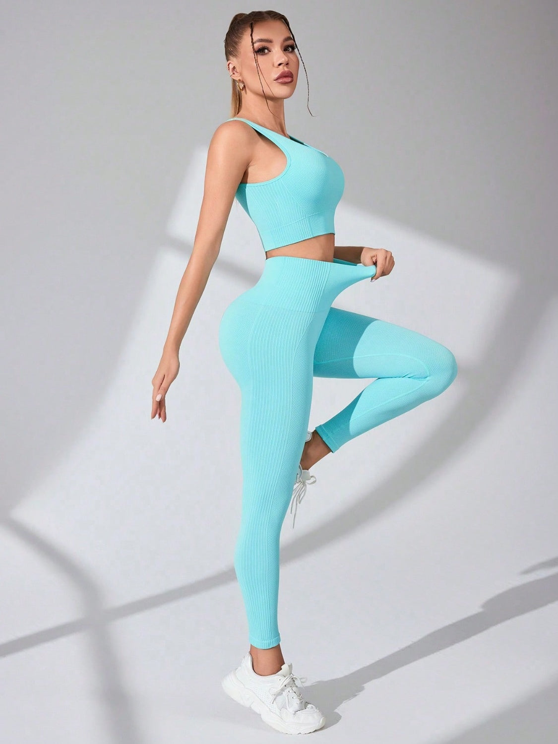 August Scoop Neck Top & Pants Active Set | Multiple Colors