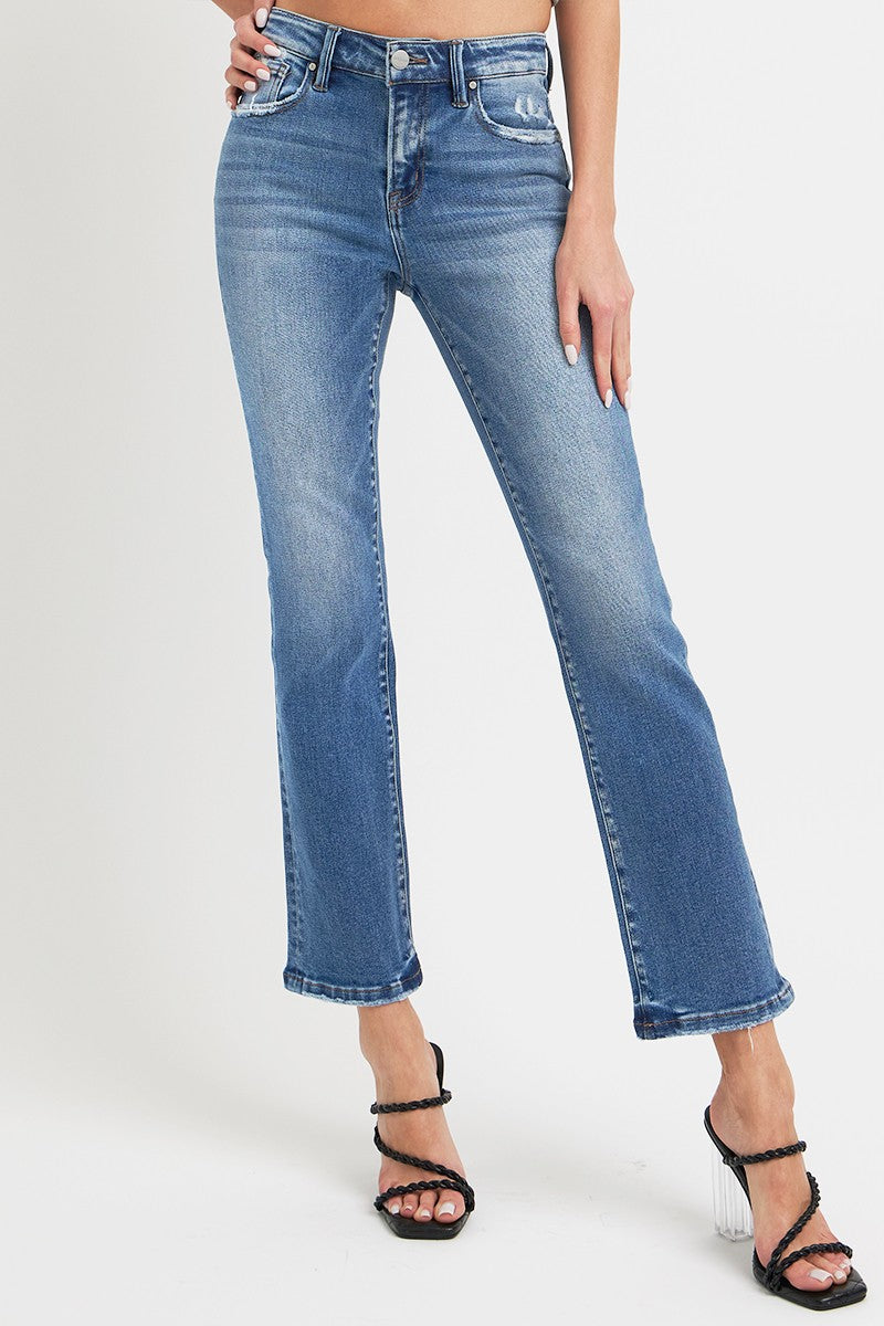 Phoenix Mid-Rise Ankle Straight Jeans | Risen