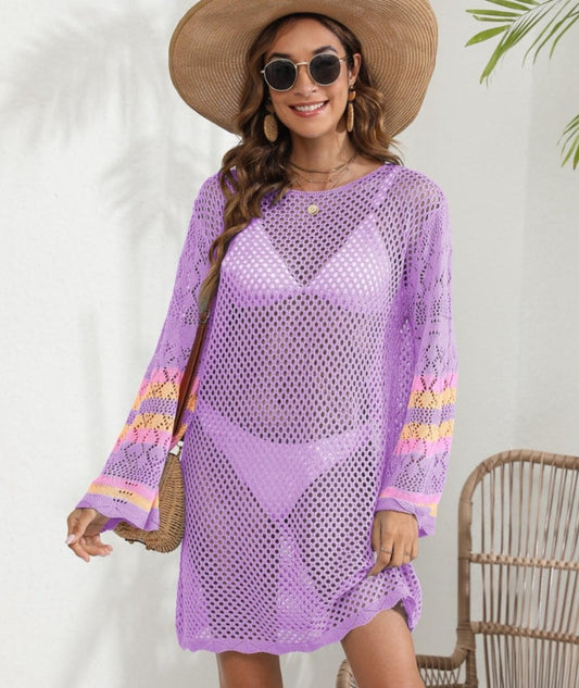 Openwork Long Sleeve Cover-Up | Multiple Colors