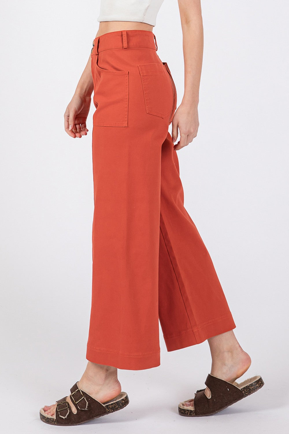 Lydia Wide Leg Cropped Pants