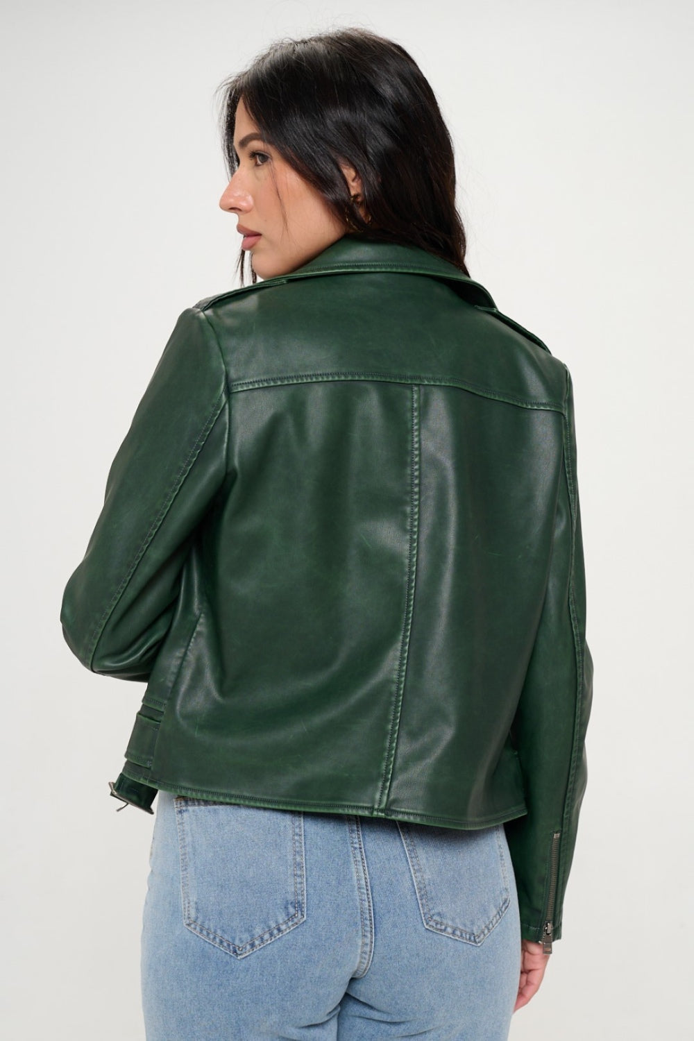 Aviana Zip-Up Biker Jacket