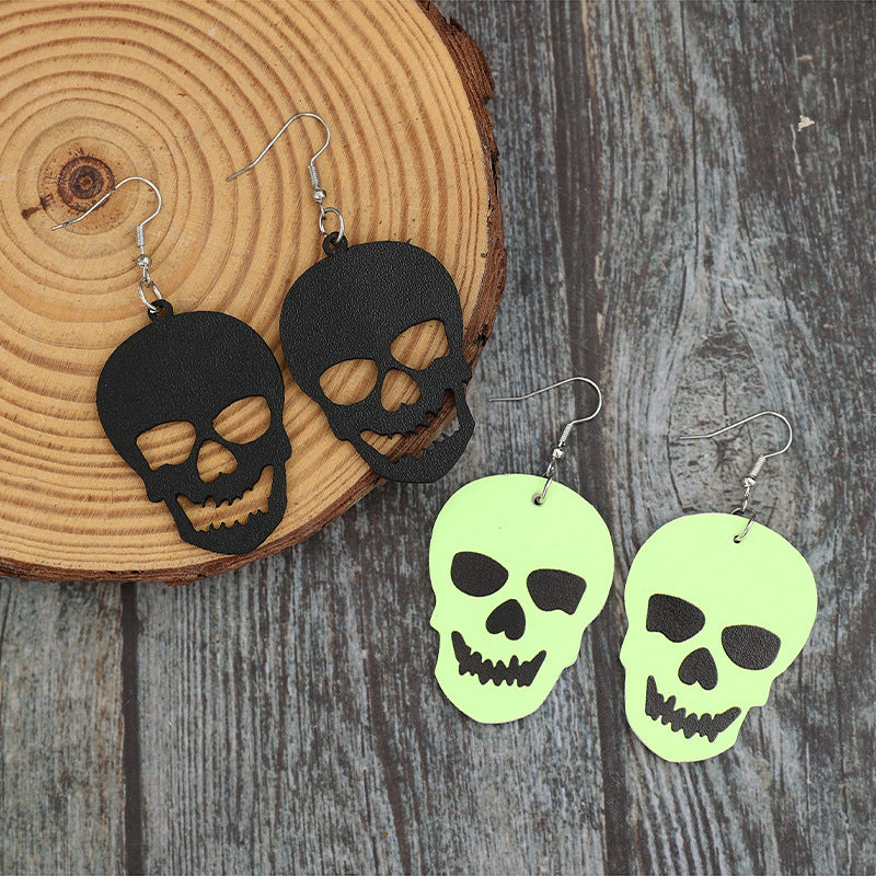 Skull Dangle Earrings Set