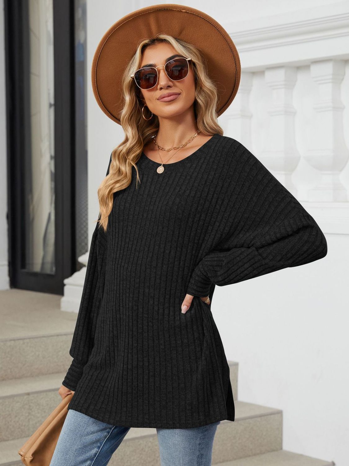 Arlet Ribbed  Long Sleeve Top