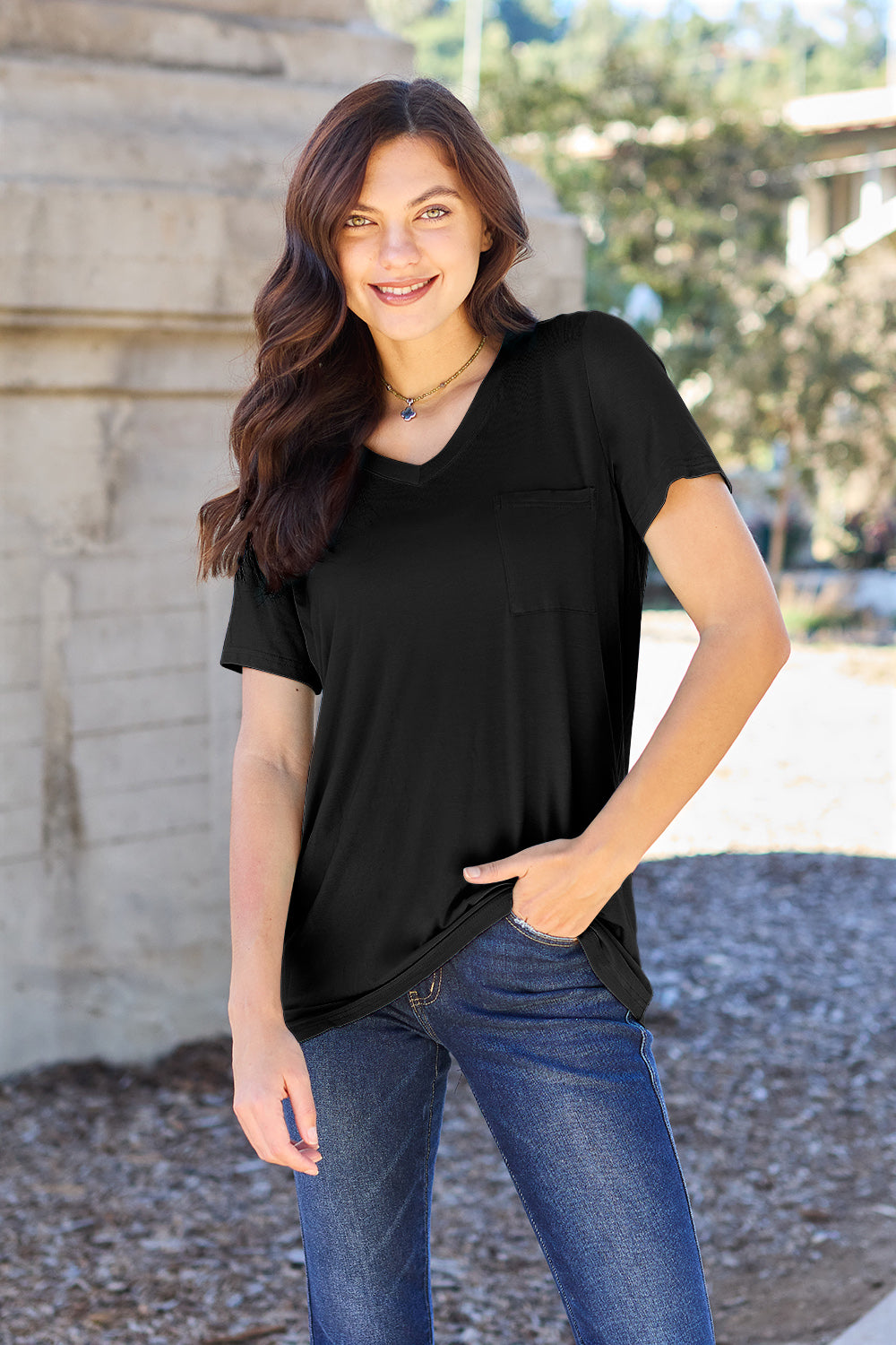 Bamboo V-Neck Top | Multiple Colors