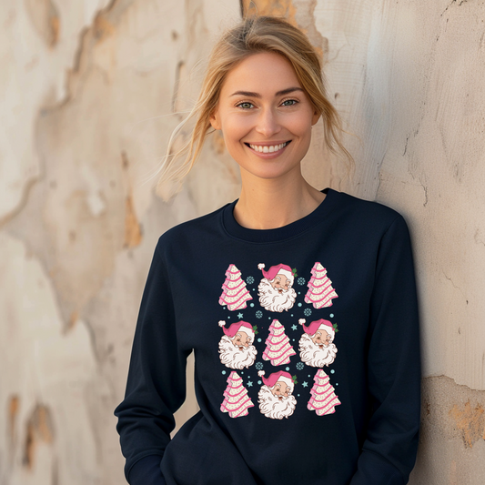 Christmas Cake Graphic Long Sleeve Tee