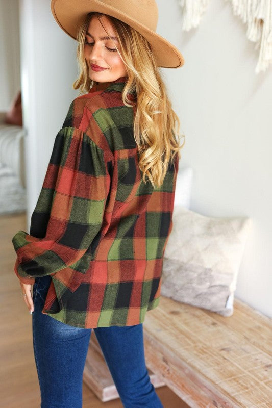 Rock'n Plaid Oversized Top