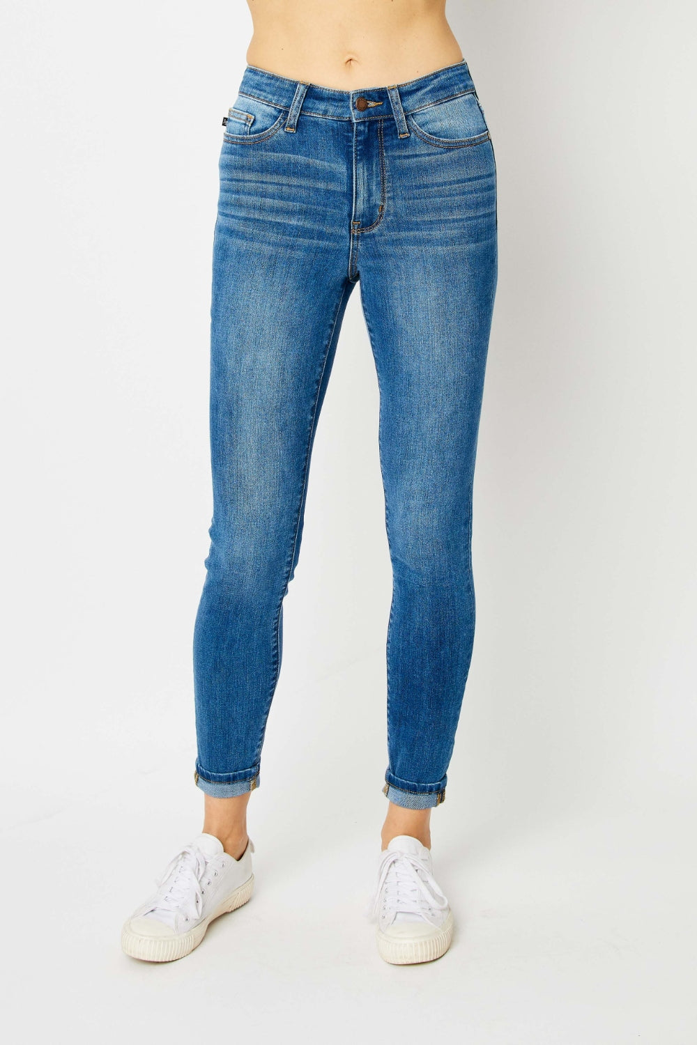 Paulina Cuffed Hem Skinny Jeans | Judy Blue