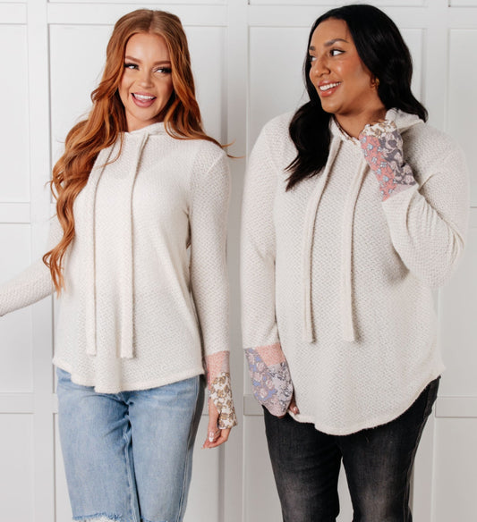 A Tad Chilly Waffle Knit Hoodie