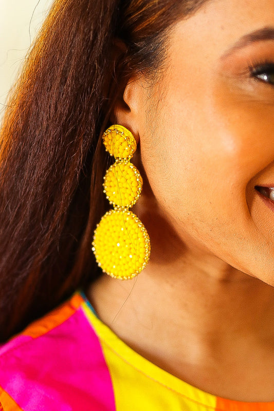 Beaded Pendant Earrings