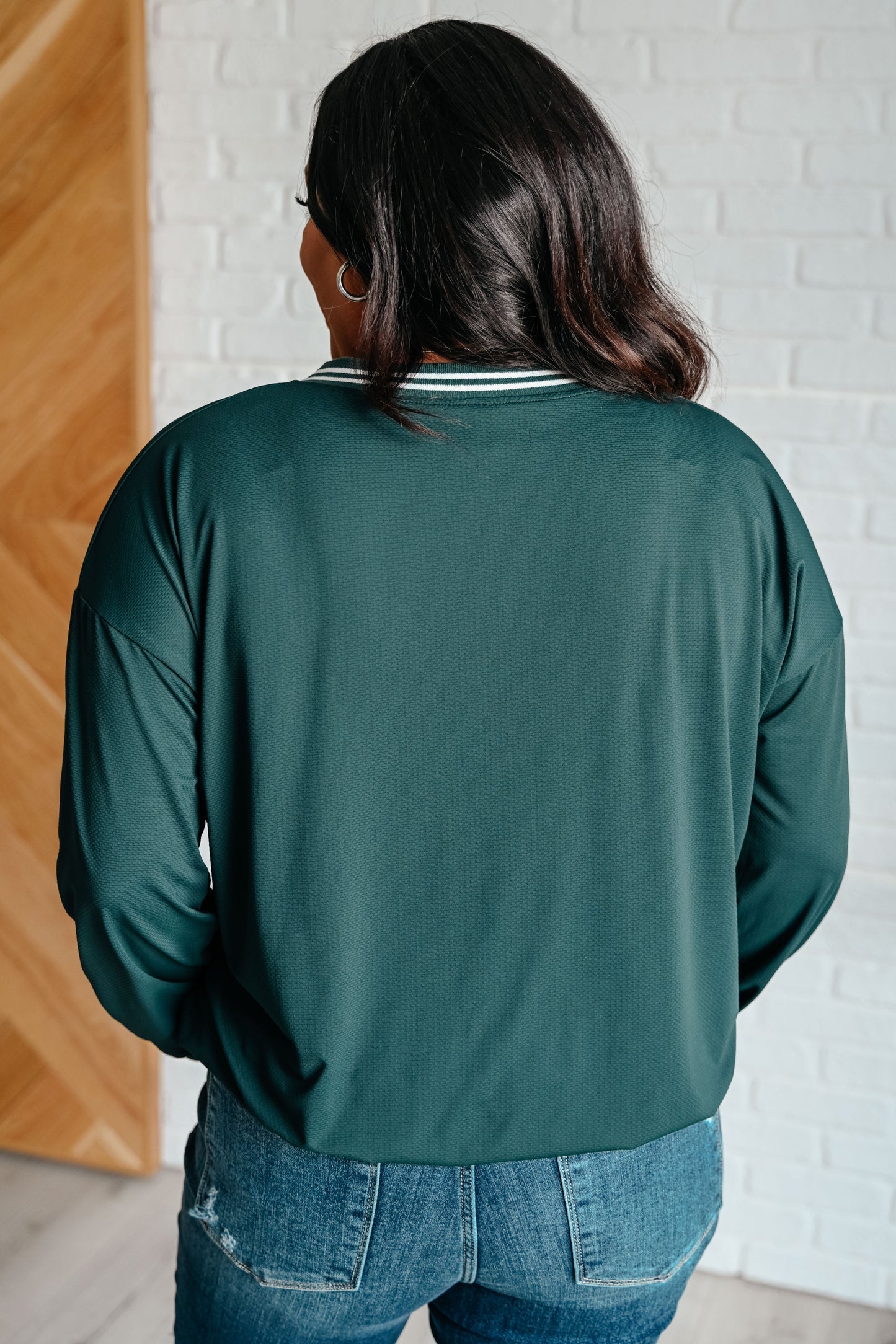 All Out Comfort V-Neck Pullover | Midnight Green