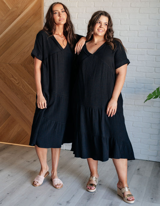 Always Learning Dolman Sleeve Dress | Black