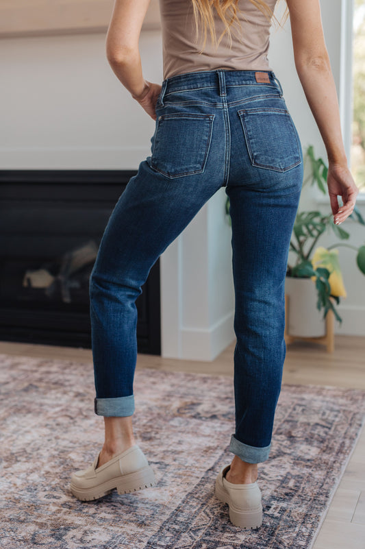 Amber Cuffed Slim Fit Jeans | Judy Blue