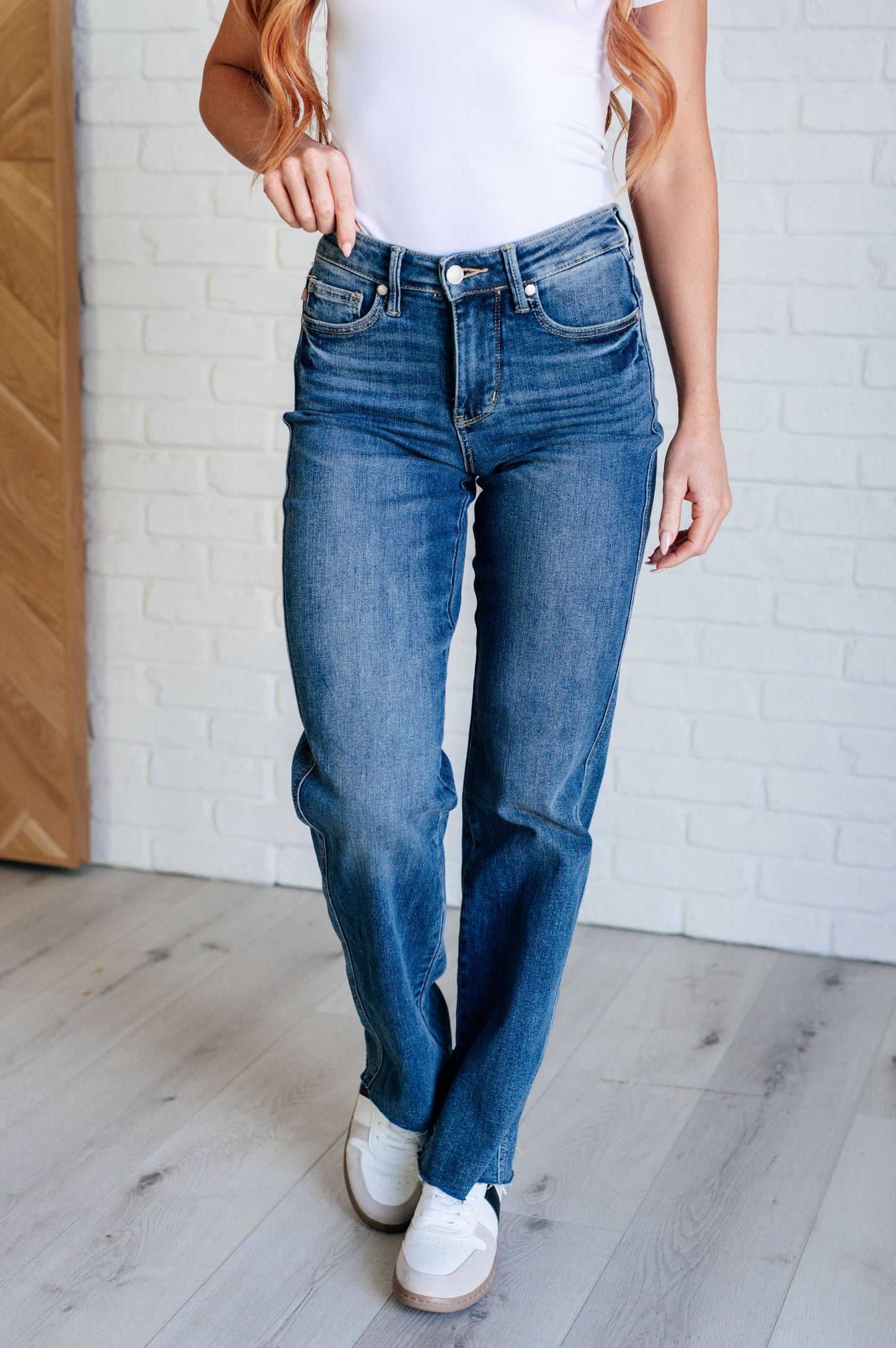 Anita Mid-Rise Control Top Vintage Straight Jeans | Judy Blue