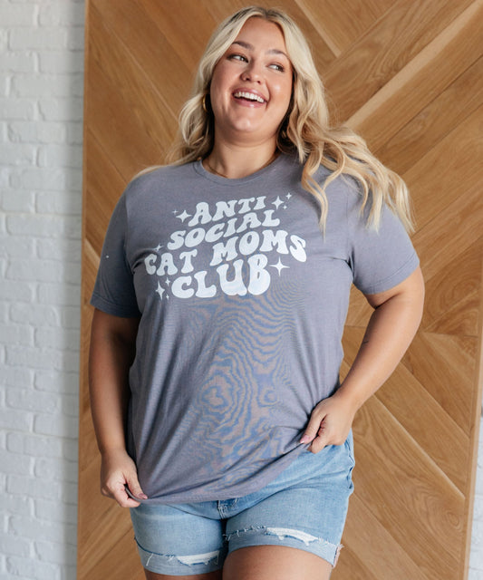 Antisocial Cat Mom Graphic Tee